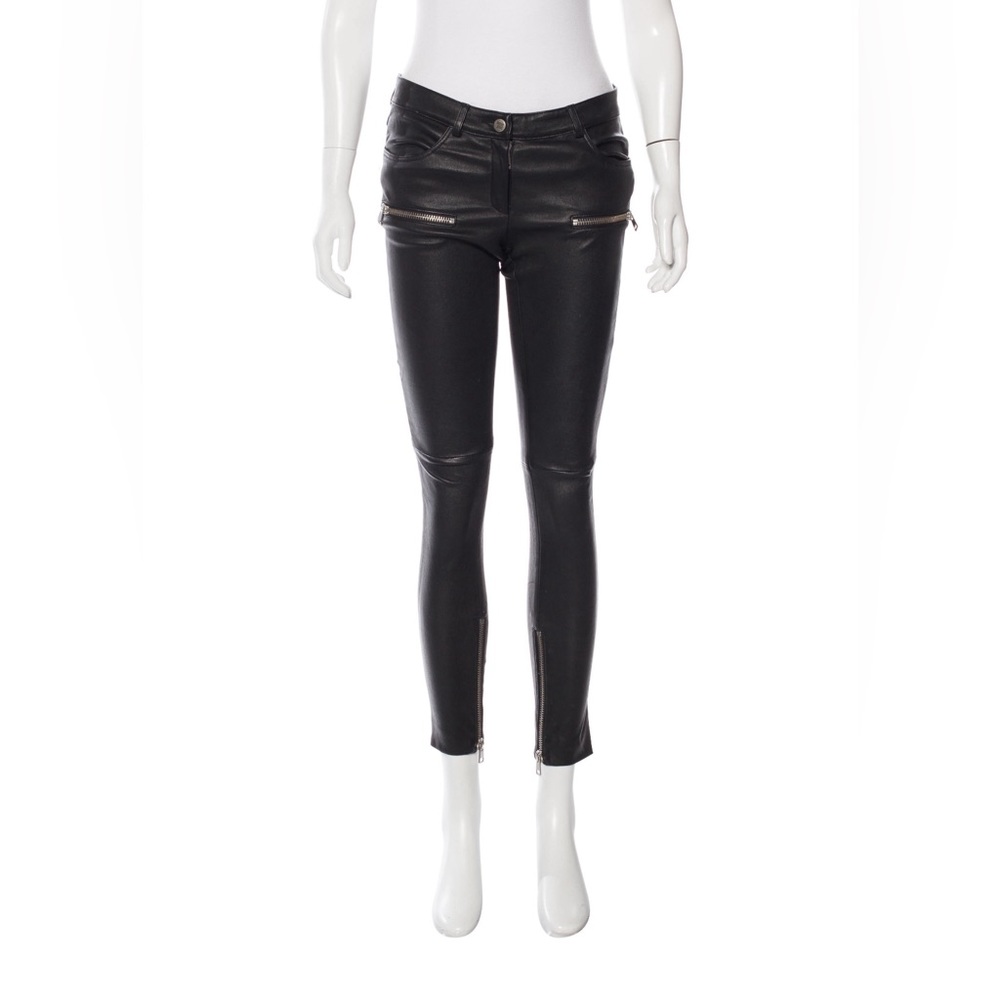 Anine Bing Black Leather Moto Pants
